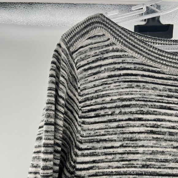 Eight Eight Eight Women's Boat Neck Mini Sweater Dress Striped Black/Multi M - Picture 3 of 8